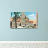 Buiten Uitzicht van de post Kantoor 3 Canvas Afdruk (Insitu (Houten vloer))