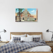 Buiten Uitzicht van de post Kantoor 3 Canvas Afdruk (Insitu (Slaapkamer))