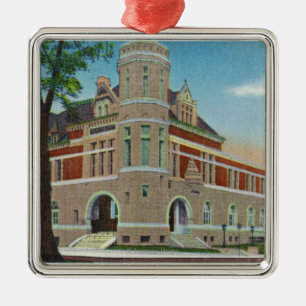 Buiten Uitzicht van de post Kantoor 3 Metalen Ornament