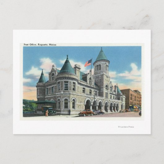 Buiten Uitzicht van de post Kantoor 4 Briefkaart (Voorkant)