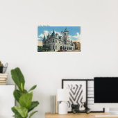 Buiten Uitzicht van de post Kantoor 4 Poster (Thuiskantoor)