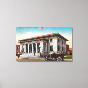 Buiten Uitzicht van de Post OfficeSanta Rosa, CA Canvas Afdruk