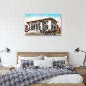 Buiten Uitzicht van de Post OfficeSanta Rosa, CA Canvas Afdruk (Insitu (Slaapkamer))