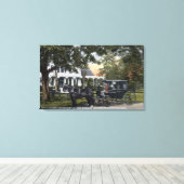 Buiten Uitzicht van de post Quarters Canvas Afdruk (Insitu (Houten vloer))