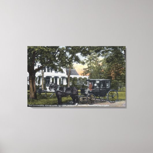 Buiten Uitzicht van de post Quarters Canvas Afdruk (Voorkant)