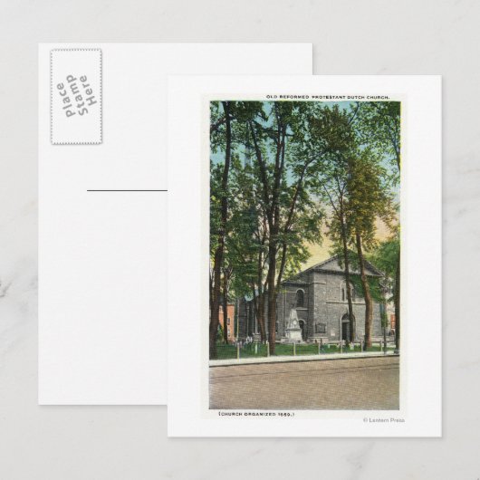 Buiten Uitzicht van de protestantse Nederlandse ke Briefkaart (Voorkant / Achterkant)