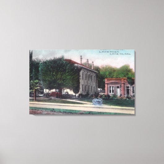 Buiten Uitzicht van de Rekenkamer: Lakeport, CA Canvas Afdruk (Voorkant)