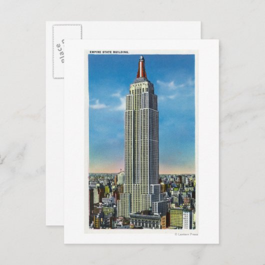 Buiten Uitzicht van de Rijk State Bldg Briefkaart (Voorkant / Achterkant)