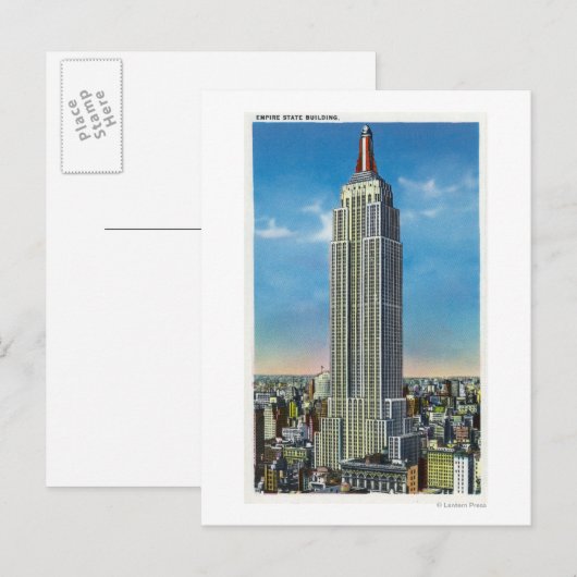 Buiten Uitzicht van de Rijk State Bldg Briefkaart (Voorkant / Achterkant)