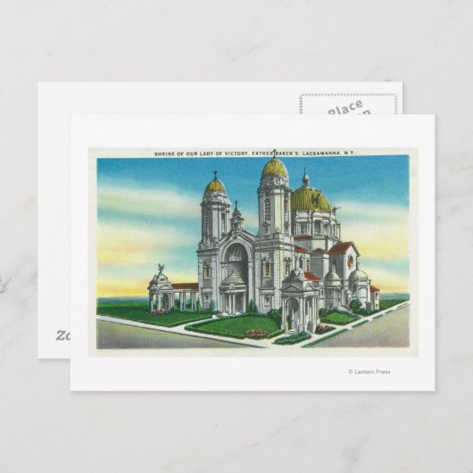 Buiten Uitzicht van de Shrine of our Lady of Briefkaart (Voorkant / Achterkant)