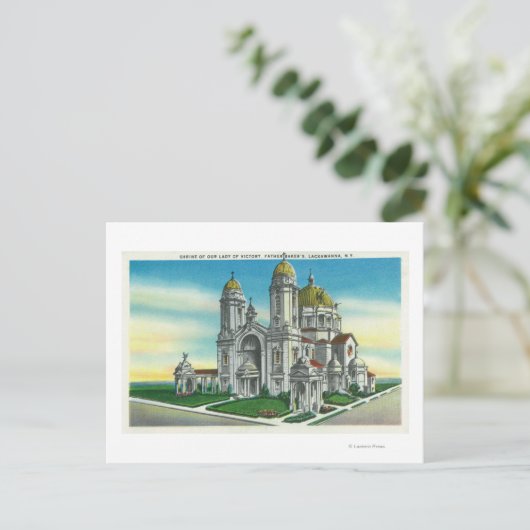 Buiten Uitzicht van de Shrine of our Lady of Briefkaart (Staand voorkant)