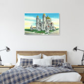 Buiten Uitzicht van de Shrine of our Lady of Canvas Afdruk (Insitu (Slaapkamer))