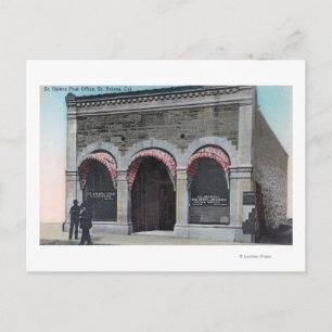 Buiten Uitzicht van de Sint-Helena Post-Kantoor Briefkaart