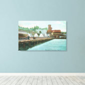 Buiten Uitzicht van de smelters Canvas Afdruk (Insitu (Houten vloer))