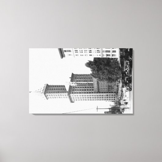 Buiten Uitzicht van de Smith Tower Canvas Afdruk (Voorkant)