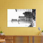 Buiten Uitzicht van de Smith Tower Canvas Afdruk (Insitu (Woonkamer))