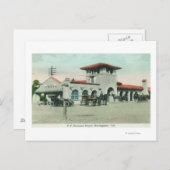 Buiten Uitzicht van de South Pacific Depot 4 Briefkaart (Voorkant / Achterkant)