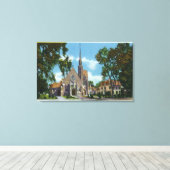 Buiten Uitzicht van de St. Mary's Church en Rector Canvas Afdruk (Insitu (Houten vloer))