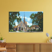 Buiten Uitzicht van de St. Mary's Church en Rector Canvas Afdruk (Insitu (Woonkamer))