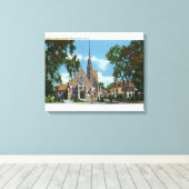 Buiten Uitzicht van de St. Mary's Church en Rector Canvas Afdruk (Insitu (Houten vloer))