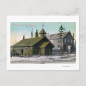 Buiten Uitzicht van de St. Mathew-kerk en Briefkaart (Voorkant)