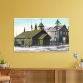 Buiten Uitzicht van de St. Mathew-kerk en Canvas Afdruk (Insitu (Woonkamer))