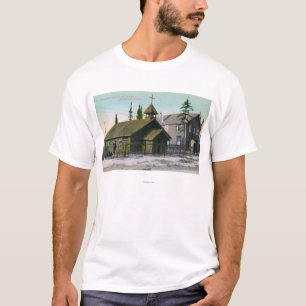 Buiten Uitzicht van de St. Mathew-kerk en T-shirt
