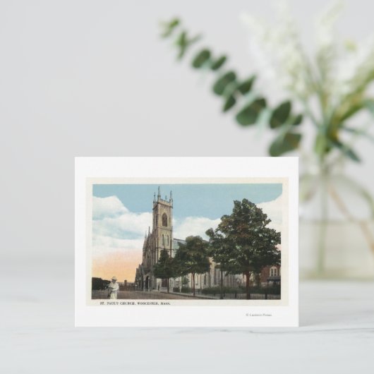 Buiten Uitzicht van de St. Paul's Church Briefkaart (Staand voorkant)