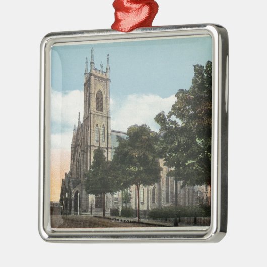 Buiten Uitzicht van de St. Paul's Church Metalen Ornament (Links)