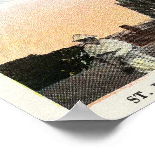 Buiten Uitzicht van de St. Paul's Church Poster (Hoek)