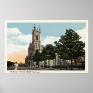 Buiten Uitzicht van de St. Paul's Church Poster