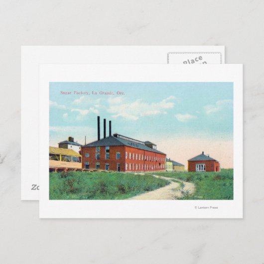 Buiten Uitzicht van de suikerfabriek Briefkaart (Voorkant / Achterkant)