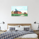Buiten Uitzicht van de suikerfabriek Canvas Afdruk (Insitu (Slaapkamer))