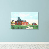 Buiten Uitzicht van de suikerfabriek Canvas Afdruk (Insitu (Houten vloer))