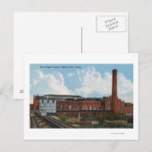 Buiten Uitzicht van de suikerfabriek voor suikerbi Briefkaart (Voorkant / Achterkant)