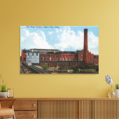 Buiten Uitzicht van de suikerfabriek voor suikerbi Canvas Afdruk (Insitu (Woonkamer))