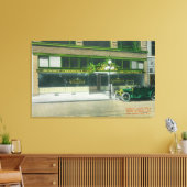 Buiten Uitzicht van de Sunset Cafeteria Canvas Afdruk (Insitu (Woonkamer))