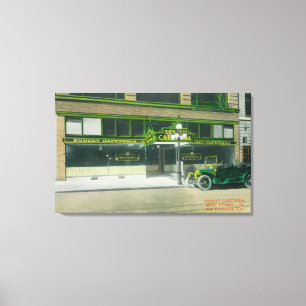 Buiten Uitzicht van de Sunset Cafeteria Canvas Afdruk