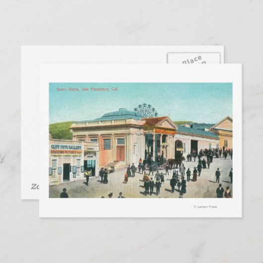 Buiten Uitzicht van de Sutro Baths Briefkaart (Voorkant / Achterkant)