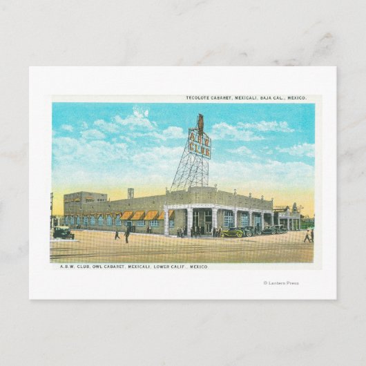Buiten Uitzicht van de Tecolote Cabaret Briefkaart (Voorkant)