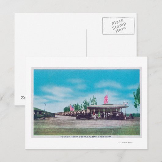 Buiten Uitzicht van de Toeristische Motorrechtbank Briefkaart (Voorkant / Achterkant)