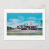 Buiten Uitzicht van de Toeristische Motorrechtbank Briefkaart (Voorkant)