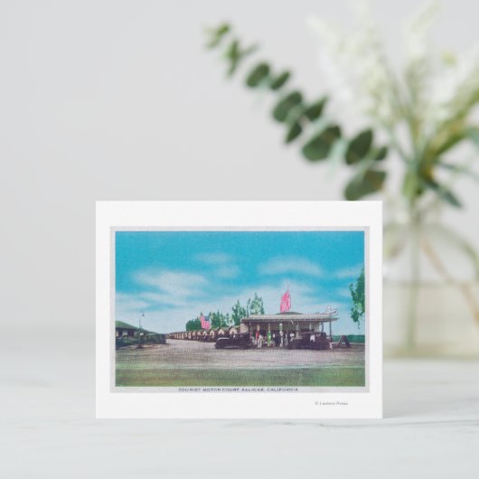 Buiten Uitzicht van de Toeristische Motorrechtbank Briefkaart (Staand voorkant)