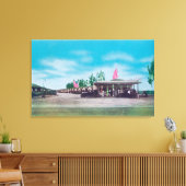 Buiten Uitzicht van de Toeristische Motorrechtbank Canvas Afdruk (Insitu (Woonkamer))