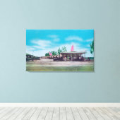 Buiten Uitzicht van de Toeristische Motorrechtbank Canvas Afdruk (Insitu (Houten vloer))