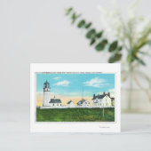 Buiten Uitzicht van de vuurtoren van Cape BlancoCo Briefkaart (Staand voorkant)