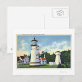 Buiten Uitzicht van de vuurtoren van de UmpquaKust Briefkaart (Voorkant / Achterkant)