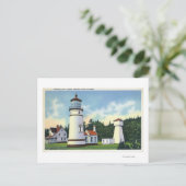 Buiten Uitzicht van de vuurtoren van de UmpquaKust Briefkaart (Staand voorkant)