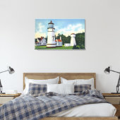 Buiten Uitzicht van de vuurtoren van de UmpquaKust Canvas Afdruk (Insitu (Slaapkamer))
