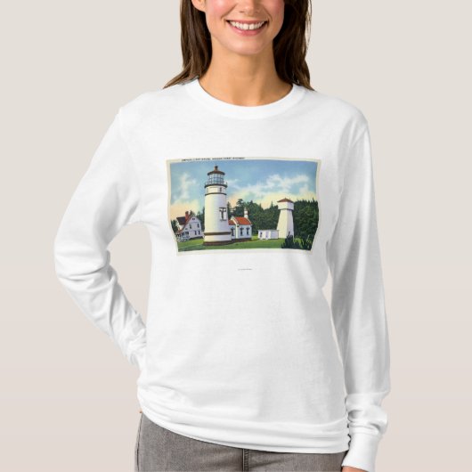 Buiten Uitzicht van de vuurtoren van de UmpquaKust T-shirt (Voorkant)